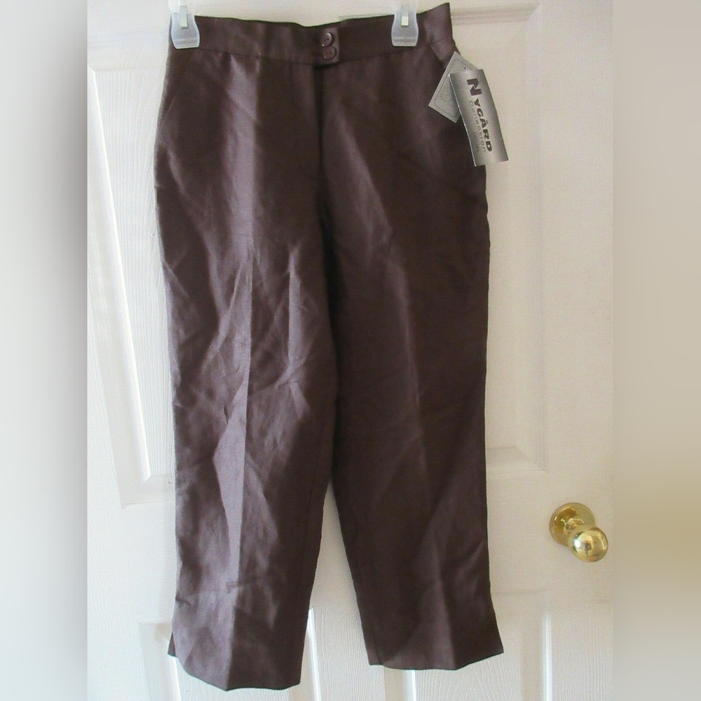 NYGARD Collection "Sequoia" Linen Blend Dress Pant Lined Women's Size 4 Petites